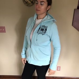 RVCA light aqua Zip up